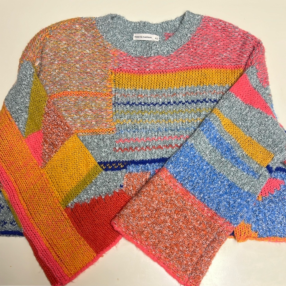 Boho Colorful Knitted Sweater
